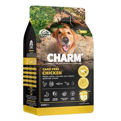 Charm Cage-Free Chicken Чарм Сухой беззерновой корм с курицей для собак, 340 г