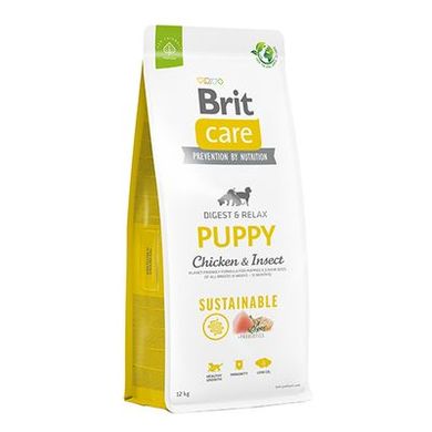 Brit Care Dog Sustainable Puppy - Екологічний сухий корм з куркою та комахами для цуценят, 1 кг