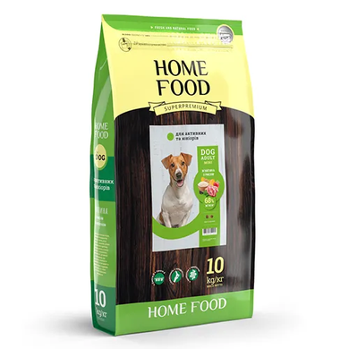 Home Food Dog Adult Mini For Active And Young Dogs - Сухой корм с ягненком и рисом для активных взрослых собак и юниоров малых пород, 10 кг