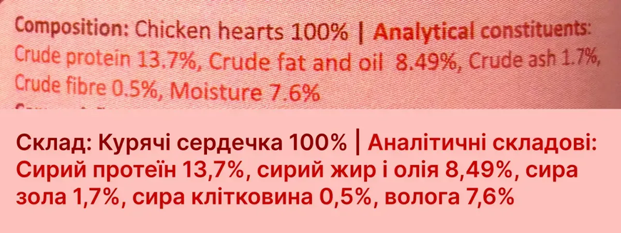 Натуральные сушеные лакомства для собак Cooka's Cookies Куриные сердечки, 70 г