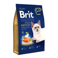 Brit Premium by Nature Cat Adult Salmon - Сухий корм із лососем для дорослих кішок, 8 кг