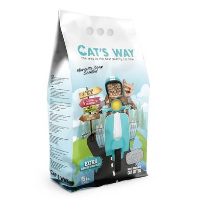 Cat's Way Cat Marseille Soap Бентонитовый наполнитель с ароматом марсельского мыла, 5 л