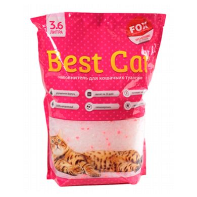 FOX Best Cat Pink Flowers - Силикагелевый наполнитель с ароматом цветов для кошачьих туалетов