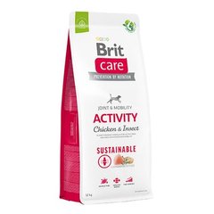 Brit Care Dog Sustainable Activity - сухий корм з куркою та комахами дорослих собак з підвищеною активністю, 12 кг
