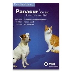Panacur - Пігулки для дегельмінтизації собак і котів, 250 мг, 10 пігулок