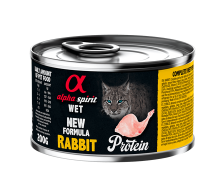 Alpha Spirit Rabbit for Adult Cats Повнораціонний вологий корм з кроликом для котів