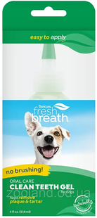 TropiСlean Fresh Breath Gel (No Brush) Тропіклін Гель Свіже дихання  для чищення зубів у собак, 118 мл