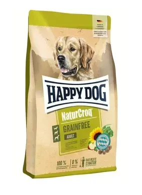 Happy Dog Naturcroq Grainfree Сухий беззерновий корм з птицею та лососем для дорослих собак, 4 кг