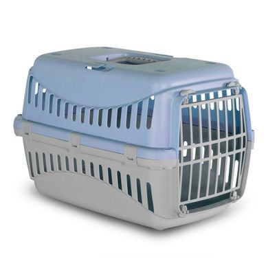 MP Bergamo Gipsy 1 small Light Blue Переноска з пластиковими дверцятами 46x31x32 см для собак та котів, блакитний