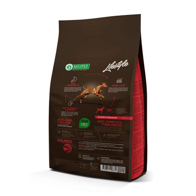 Nature&rsquo;s Protection Lifestyle Grain Free with Salmon for Adult All Breeds Сухий беззерновий корм з лососем для дорослих собак всіх порід, 1,5 кг