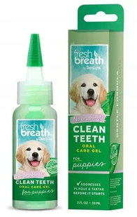 TropiClean Oral Care Gel Clean Teeth (No Brush) Тропіклін Гель Свіже Дихання  для чищення зубів у цуценят, 59 мл