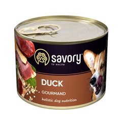 Savory Dog Gourmand Duck Вологий корм (консерви) для дорослих собак з качкою, 200 г