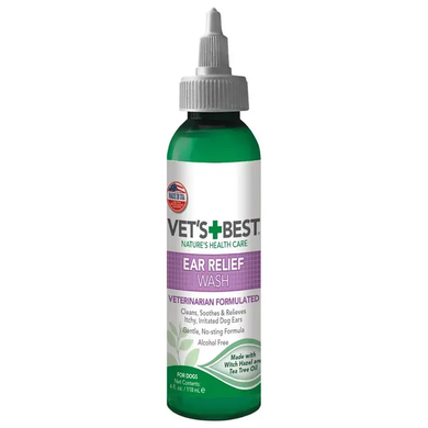 Vet's Best Ear Relief Wash Очищающее средство для ушей собак, 118 мл
