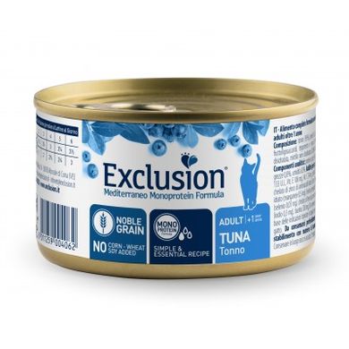 Exclusion Cat Adult Tuna Монопротеиновые консервы с тунцом для взрослых котов и кошек