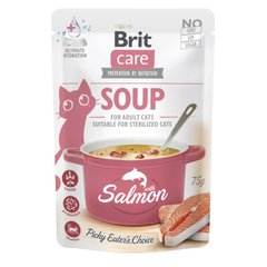 Brit Care Soup with Salmon Корм вологий беззерновий Суп з лососем для котів