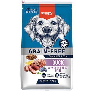 Wanpy Grain Free Duck Adult Ванпі Сухий беззерновий корм з качкою для собак, 12 кг