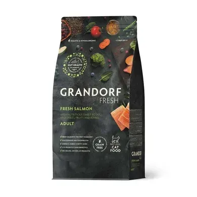 Grandorf Fresh Salmon & Sweet Potato Adult Cat Сухий корм з лососем та бататом для дорослих котів, 400 г