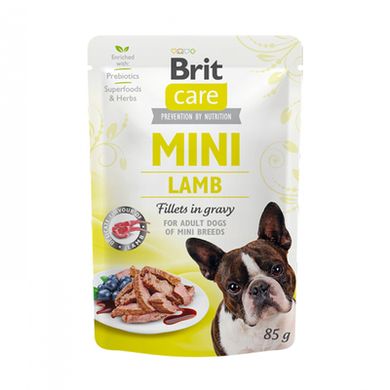 Brit Care Mini Lamb Fillets in Gravy - Влажный корм с филе ягненка в нежном соке для взрослых собак малых пород, 85 г