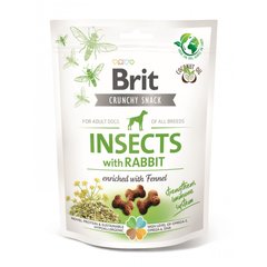Brit Care Dog Crunchy Cracker Insects Ласощі для собак для імунітету з комахами, кроликом і фенхелем ,  200 г