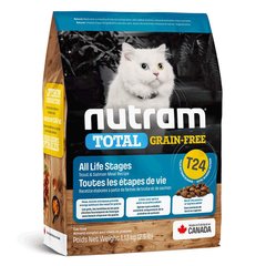 Nutram T24 Total GF Холістик для котів всіх життєвих стадій, з лососем та фореллю, без зерновий 20 кг