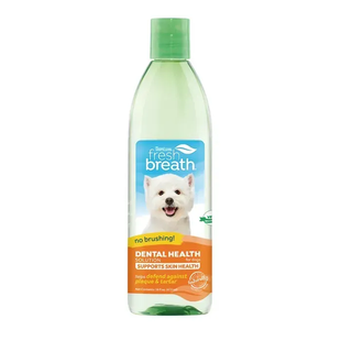TropiClean Fresh Breath + Supports Skin Health Тропіклін Добавка у воду для гігієни ротової порожнини та покращення стану шкіри та шерсті собак, 473 мл