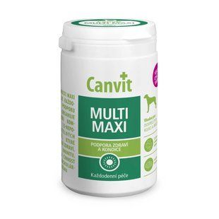 Canvit Multi Maxi Збалансований комплекс із 13 незамінних вітамінів для собак великих порід, 230 г