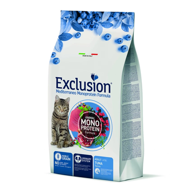 Exclusion Cat Adult Tuna - Монопротеиновый сухой корм с тунцем для взрослых кошек всех пород, 300 г