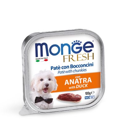 Monge Dog Fresh - Паштет для собак с уткой, 100 г