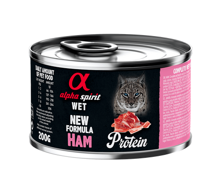 Alpha Spirit Ham for Adult Cats Повнораціонний вологий корм зі свининою для котів