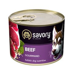 Savory Dog Gourmand Beef Вологий корм (консерви) з яловичиною для дорослих собак усіх порід, 100 г