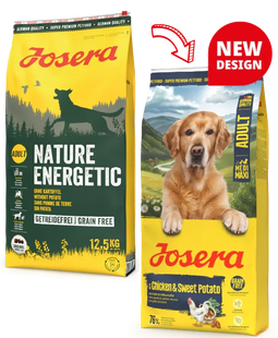 Josera Med/Max Adult Chicken Sweet Potato (Nature Energetic) Сухой беззерновой корм с курицей и бататом для собак, 12,5 кг