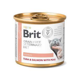 Brit Grain-Free VetDiets Cat Renal - Влажный корм для кошек с нарушением функции почек, 200 г