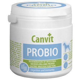 Canvit Probio for Dogs Вітаміни для відновлення кишкової мікрофлори, підтримки імунітету та здорового травлення у собак, 100 г