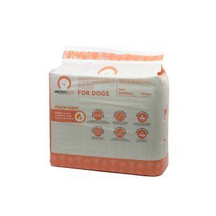 Misoko Одноразовые пеленки с ароматом персика для собак, 60*90 см, 50 шт
