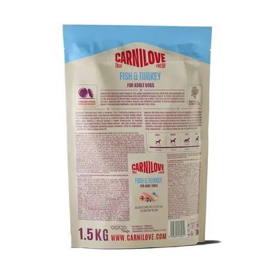 Carnilove True Fresh Fish & Turkey Сухий корм з рибою та індичкою для cобак, 1,5 кг