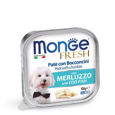 Monge Dog Fresh - Паштет для собак с треской, 100 г