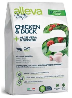 Alleva Holistic Cat Adult Chicken&Duck Полнорационный корм с курицей и уткой для взрослых кошек 1,5 кг