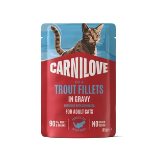 Carnilove Gravy Trout with Echinacea Влажный корм в соусе с форелью и ехинацеей для кошек, 85 г