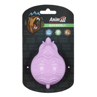 AnimAll GrizZzly Игрушка Кабан с пищалкой для собак, цвет фиолетовый, 10х7х7,2 см