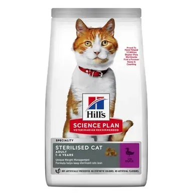 Hill's Science Plan Adult Sterilised with Duck Сухой корм с уткой для стерилизованных кошек, 300 г
