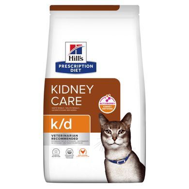 Hill&rsquo;s Prescription Diet k/d Сухой корм с курицей для поддержки функции почек для кошек, 8 кг