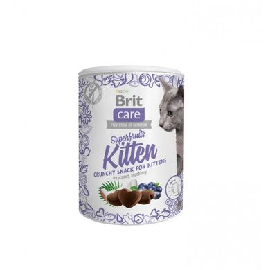 Brit Care Cat Snack Superfruits Kitten Беззерновые хрустящие лакомства с курицей для котят