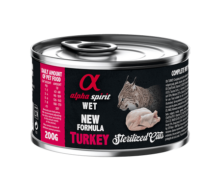 Alpha Spirit Turkey Sterilized Cat Полнорационный влажный корм с индейкой для стерилизованных кошек