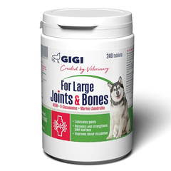 GiGi FOR LARGE Joints & Bones N240 Вітамінно-мінеральний комплекс для зміцнення та відновлення суглобів у собак, 240 таблеток