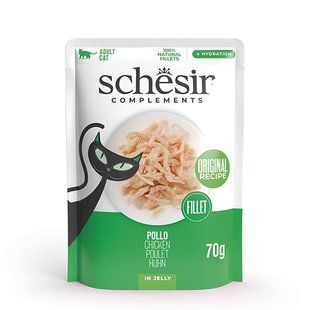 Schesir Chicken Шезір Вологий корм куряче філе в желе для котів, 70 г
