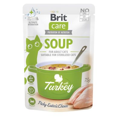 Brit Care Soup with Turkey Корм ​​влажный беззерновой Суп с индейкой для кошек