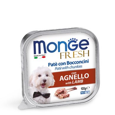 Monge Dog Fresh - Паштет для собак с ягненком, 100 г