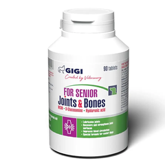 GiGi FOR SENIOR Joints & Bones N90 Вітамінно-мінеральний комплекс для зміцнення та відновлення суглобів у собак похилого віку + гіалуронова кислота, 90 табл