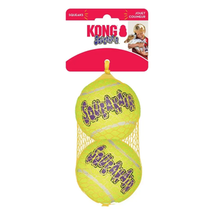 Kong AirDog SqueakAir Ball Игрушка для собак-теннисный мячик с пищалкой L, 2 шт