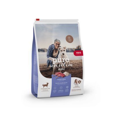 MERA pure sensitive Mini Lamm & Reis Сухой корм с ягненком и рисом для взрослых собак мелких пород, 1 кг